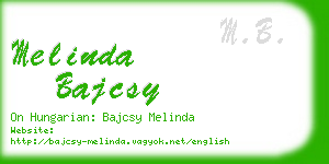 melinda bajcsy business card